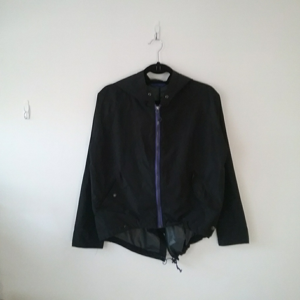 Waterproof Lightweight Hooded high-low Windbreaker
